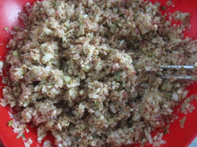 杂蔬香干猪肉饺子步骤7