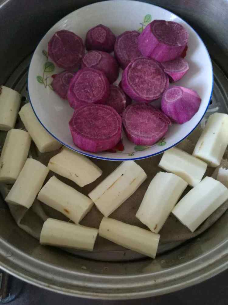 紫薯山药枣泥糕步骤1