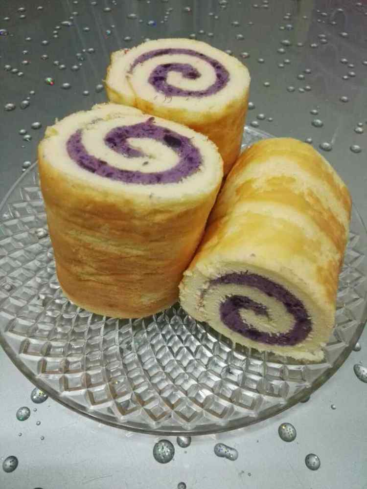 烫面紫薯蛋糕卷步骤8