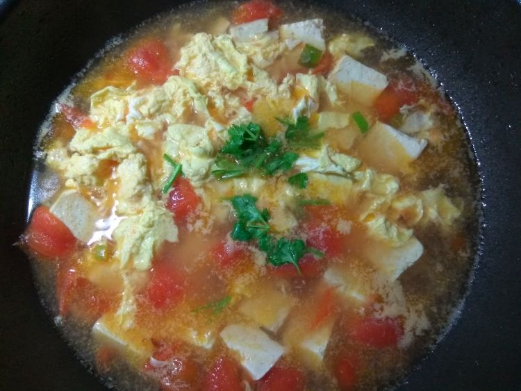 番茄鸡蛋豆腐汤步骤10