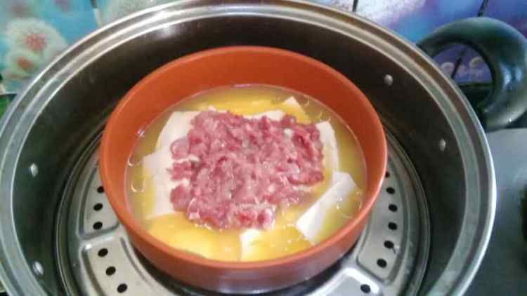 豆腐蒸蛋步骤6