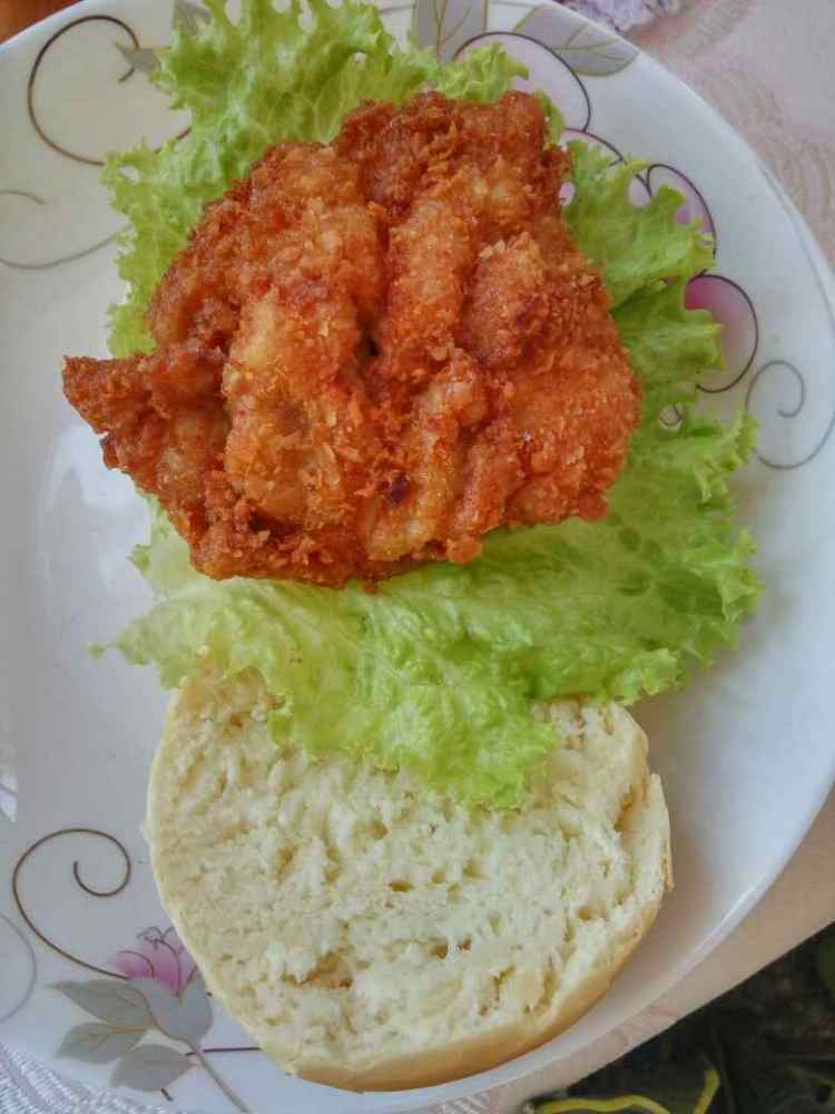 鸡肉汉堡包步骤11