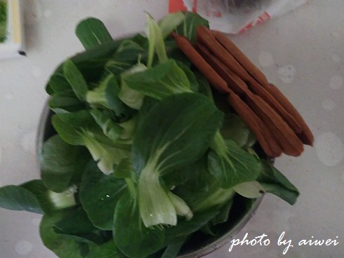 肉末香干油菜丝步骤1
