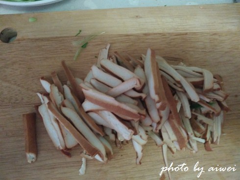 肉末香干油菜丝步骤3