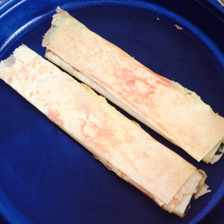 荠菜卷煎饼步骤11