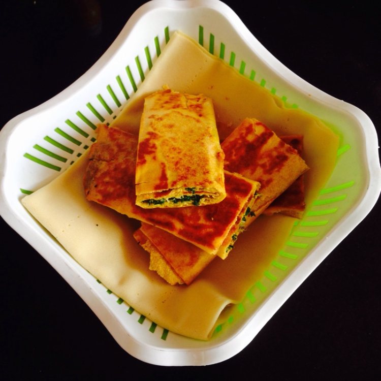 荠菜卷煎饼步骤12