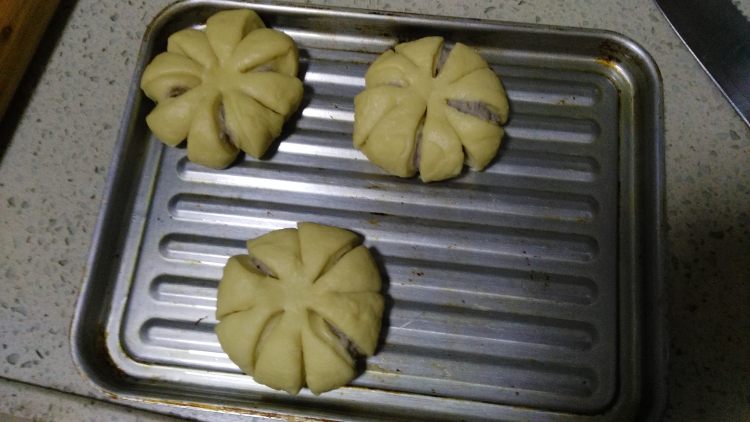 山药馅花朵面包步骤10
