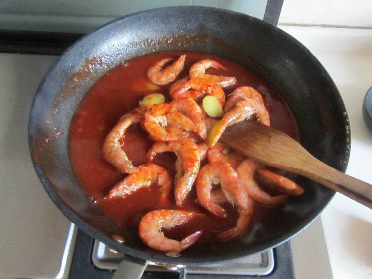 甜辣鲜虾豆腐步骤7