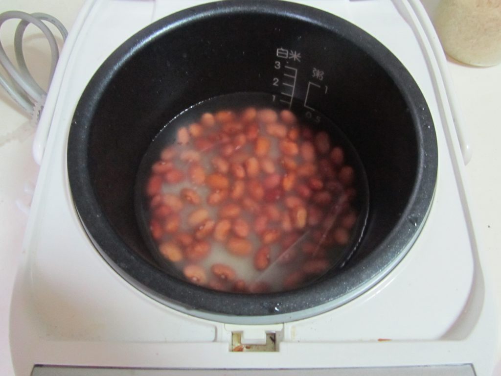彩椒鸡丁红豆饭步骤2