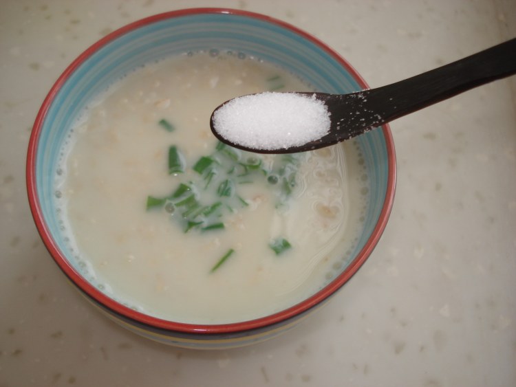 豆浆麦片咸粥步骤7