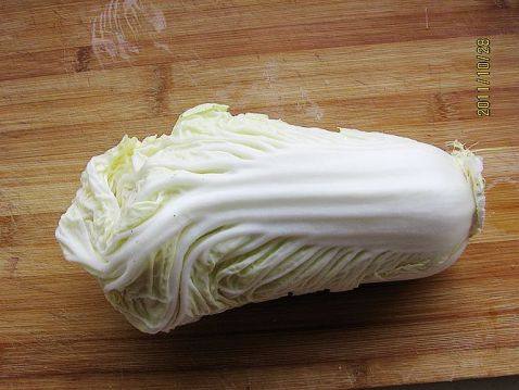 蒜香白菜虾米步骤1