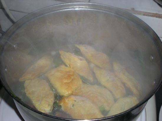 青菜蛋饺汤步骤6