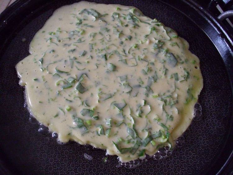 青菜鸡内金鸡蛋饼步骤4