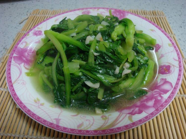 蒜末青菜步骤6