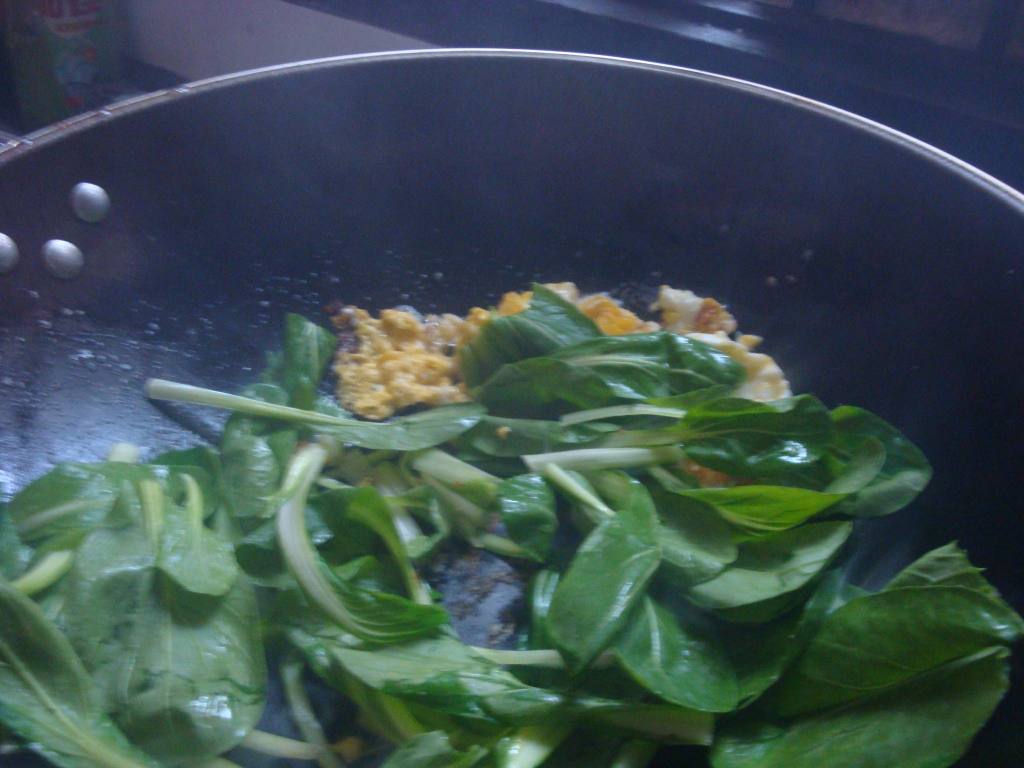 青菜鸡蛋面步骤4