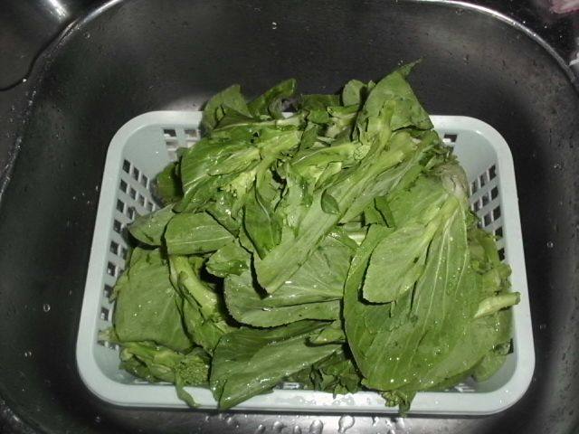 家常青菜柳步骤1