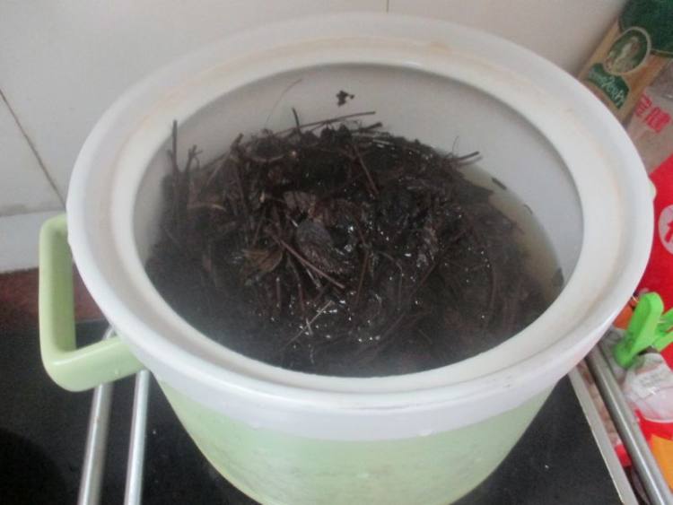 红豆煲凉粉草步骤4