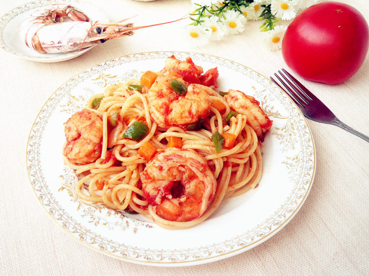 红虾意面 #百味来意面步骤10