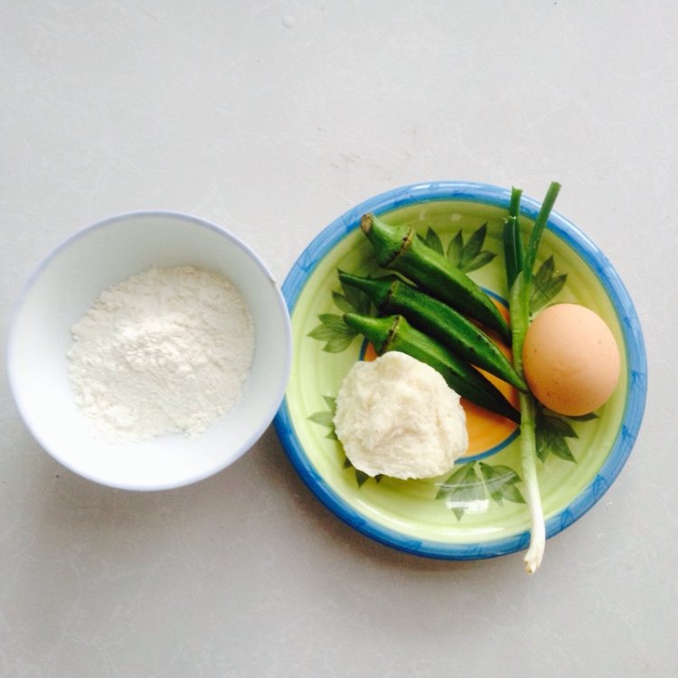 秋葵松饼步骤1