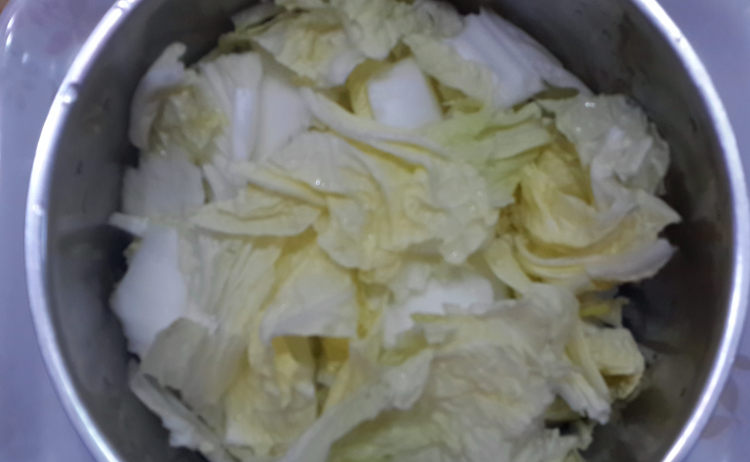 白菜木耳粉条炖豆腐步骤1