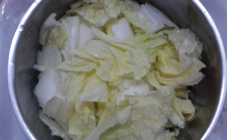 白菜木耳粉条炖豆腐步骤1