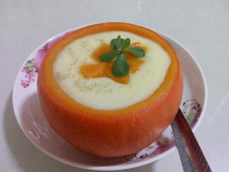 南瓜蒸鸡蛋步骤6