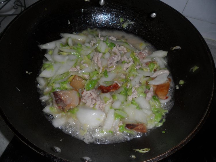 白菜肉丝步骤8