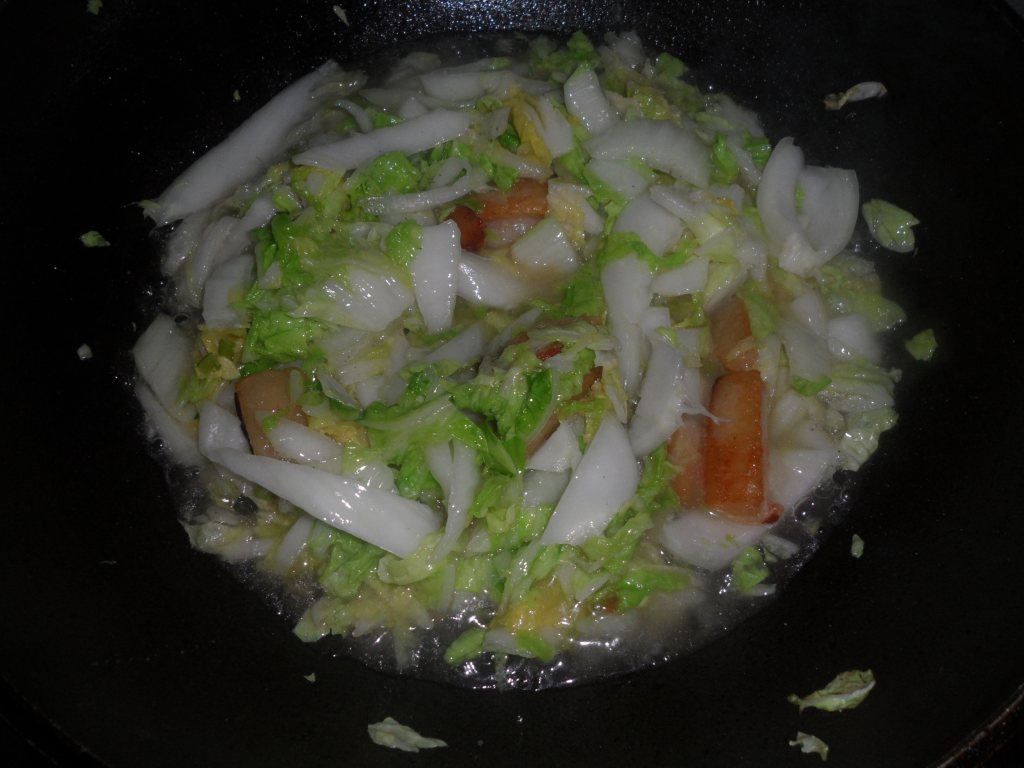 白菜肉丝步骤6