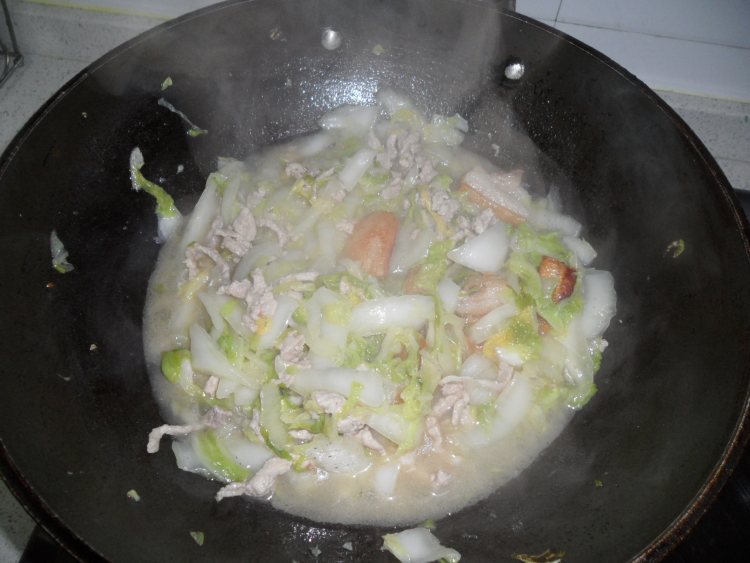 白菜肉丝步骤9