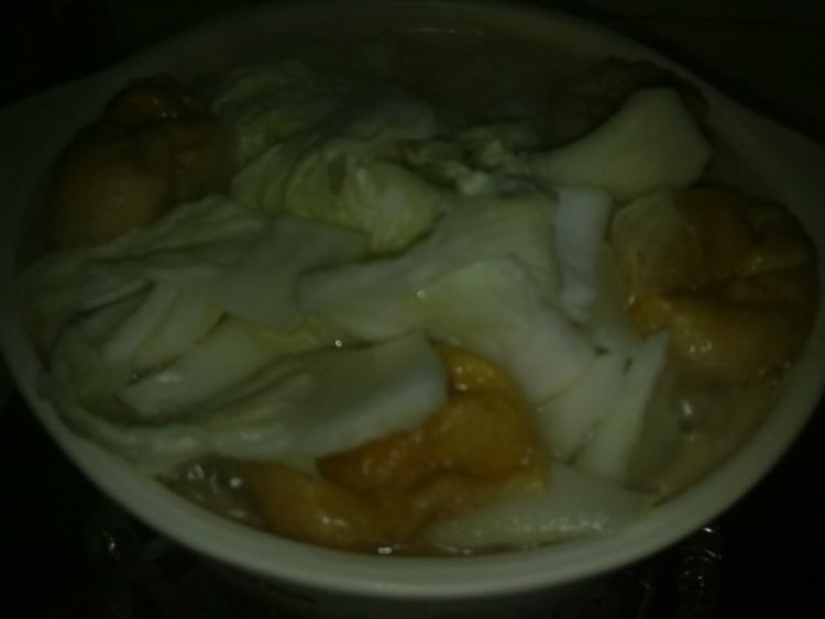 砂锅白菜豆腐热汤步骤4