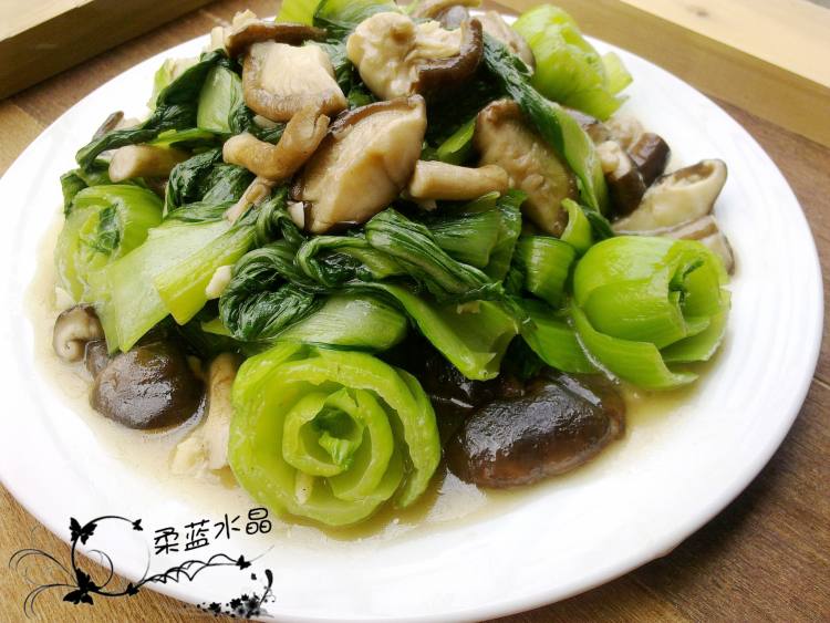 花样香菇炒油菜步骤13