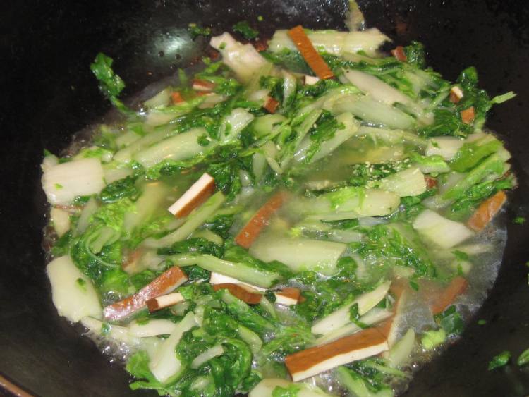 白菜豆干步骤7