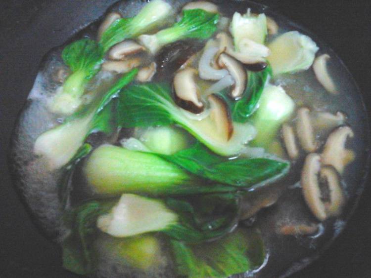 香菇青菜羹步骤6