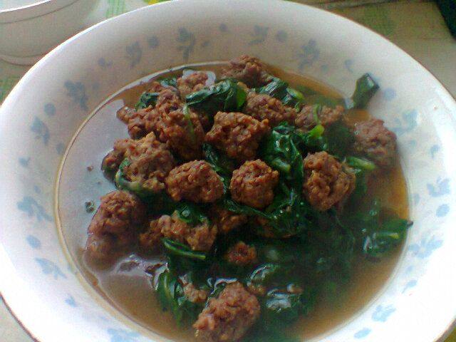 菠菜炖丸子步骤9