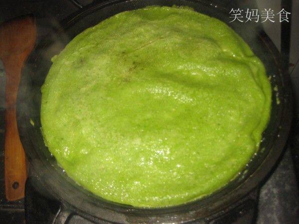 翡翠菠菜鸡蛋饼步骤7