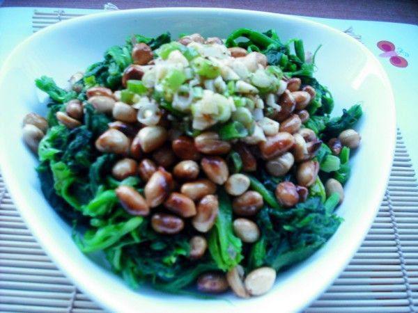凉拌多味菠菜花生米步骤8