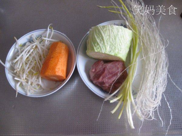 肉炒合菜步骤1