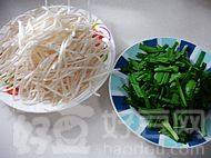 韭菜豆芽汤步骤1
