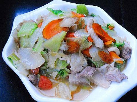 五花肉炒白菜片步骤14