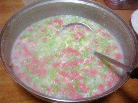 西芹火腿粥【春季养生步骤12