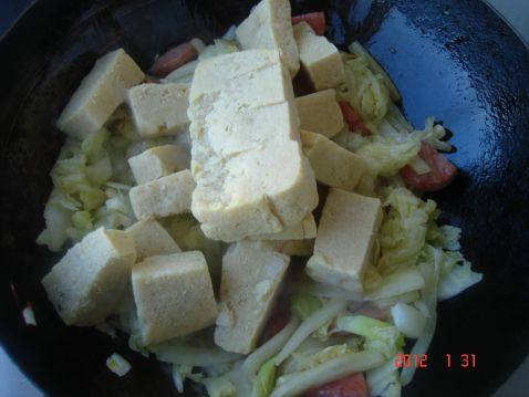 白菜冻豆腐步骤4