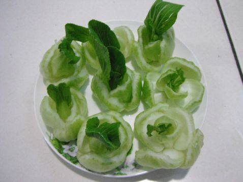 肉末油菜香菇步骤2