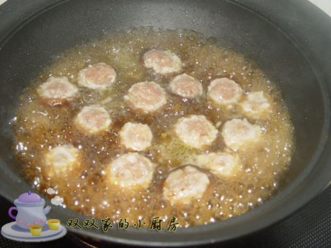 香菇酿肉扒油菜步骤9