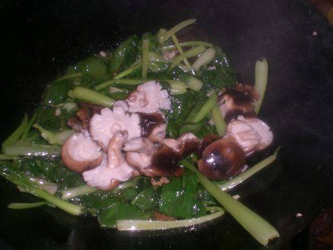 蚝油青菜香菇步骤4