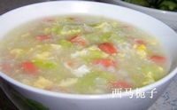 火腿鸡蛋蔬菜粥步骤6
