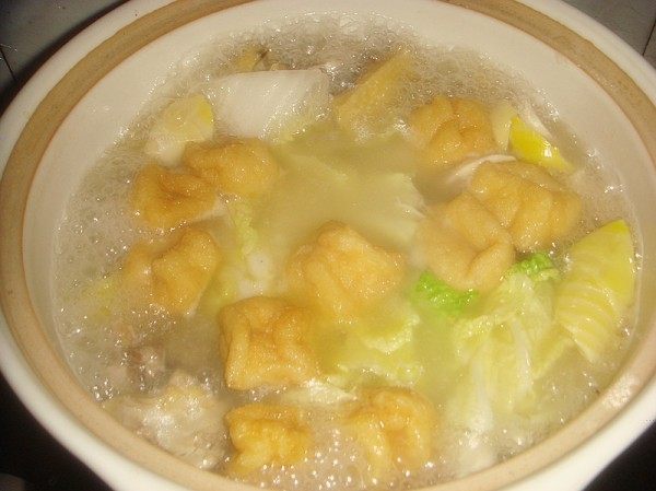白菜炖鸡步骤6