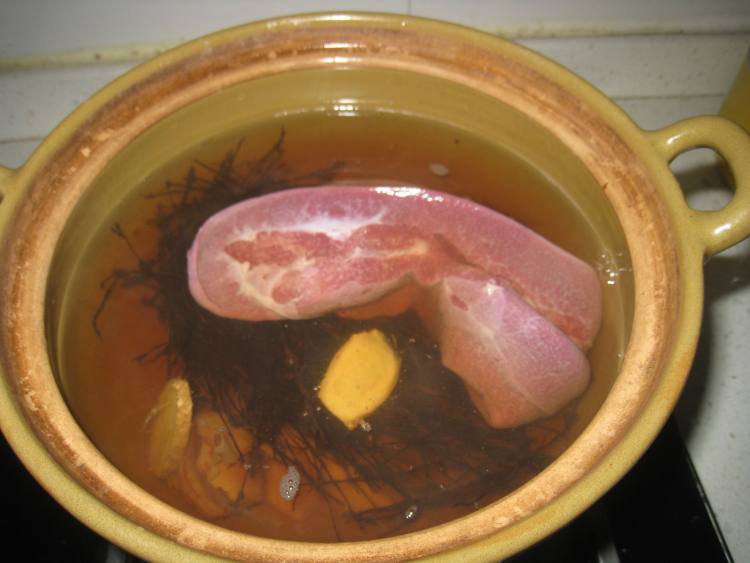 独脚柑煲猪横脷步骤5
