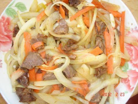 牛肉炒洋葱步骤5