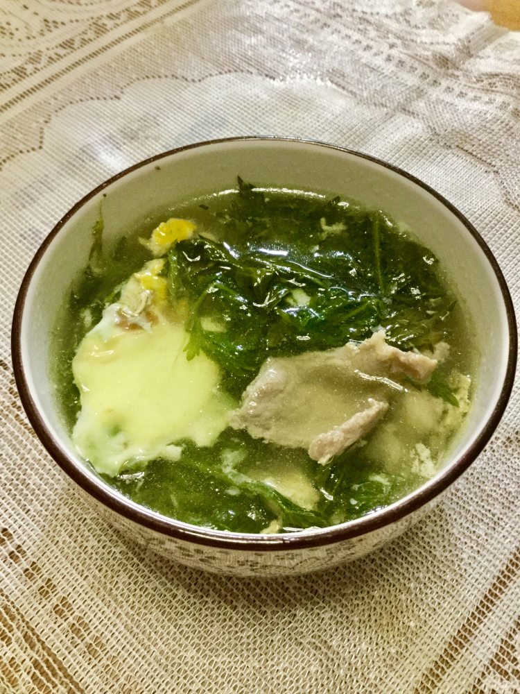 艾叶肉片汤步骤8