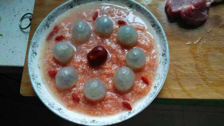 龙眼蒸肉饼步骤7